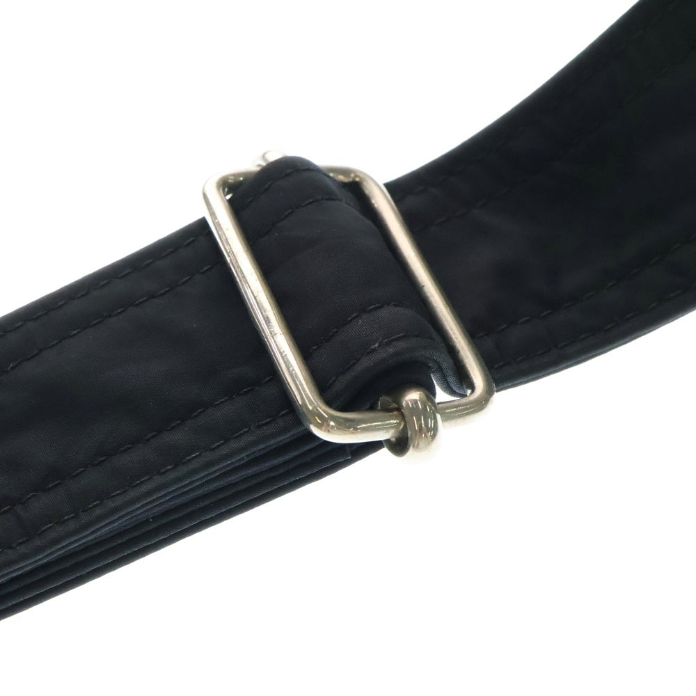 HERMES(エルメス) アカプルコ バンドリエール MM ナイロン レザー クロスボディ ショルダーバッグ ブラック