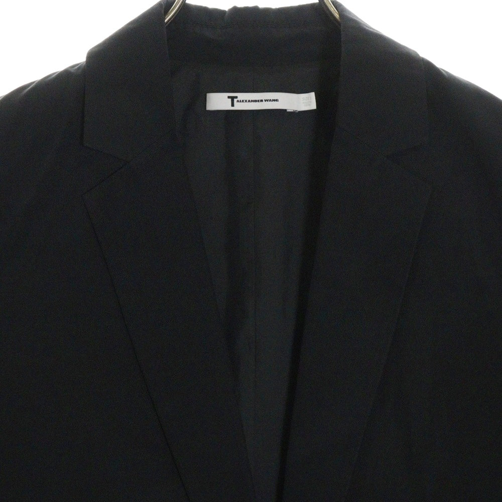 T by ALEXANDER WANG(ティーバイアレキサンダーワン) コットン ナイロン ポケットデザイン 1B テーラードジャケット ブラック
