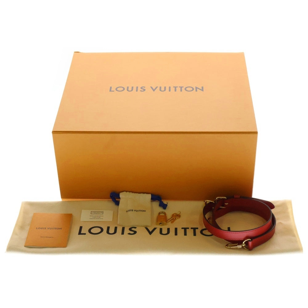 LOUIS VUITTON(ルイヴィトン) モノグラムデニム スピーディバンドリエール30 2WAYバッグ ハンドバッグ ショルダーバッグ ブルー×レッド ゴールド金具 レザー×PVC M45041