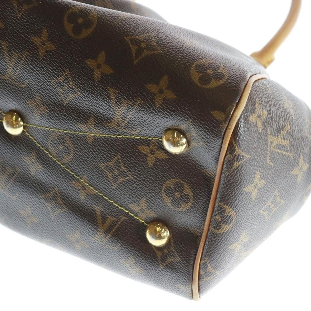 LOUIS VUITTON(ルイヴィトン) モノグラム ティヴォリPM ハンドバッグ ブラウン ゴールド金具 レザー×PVC M40143