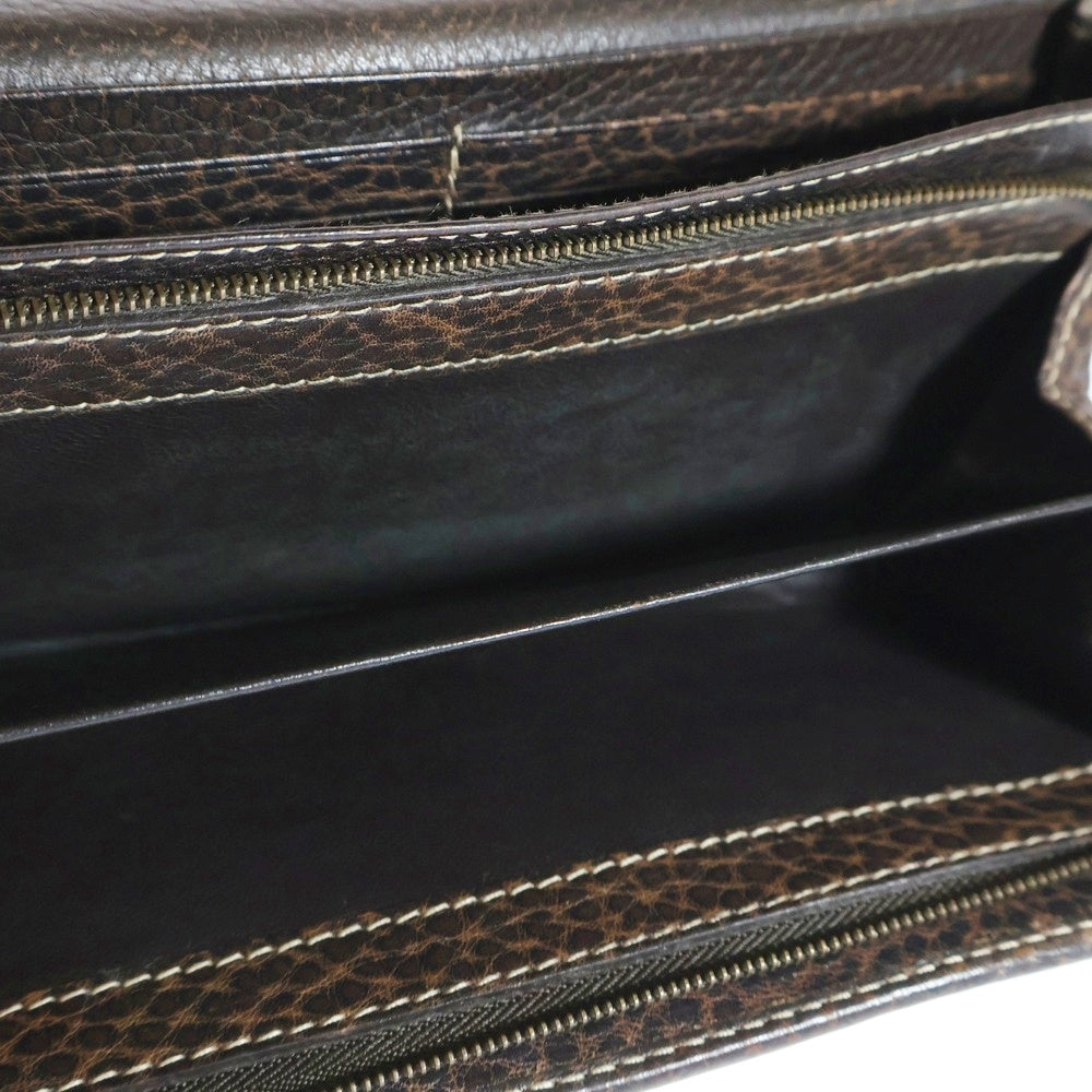 GUCCI(グッチ) グッチシマ ホースビット 二つ折り長財布 ロングウォレット カードケース ブラウン ゴールド金具 レザー 224258
