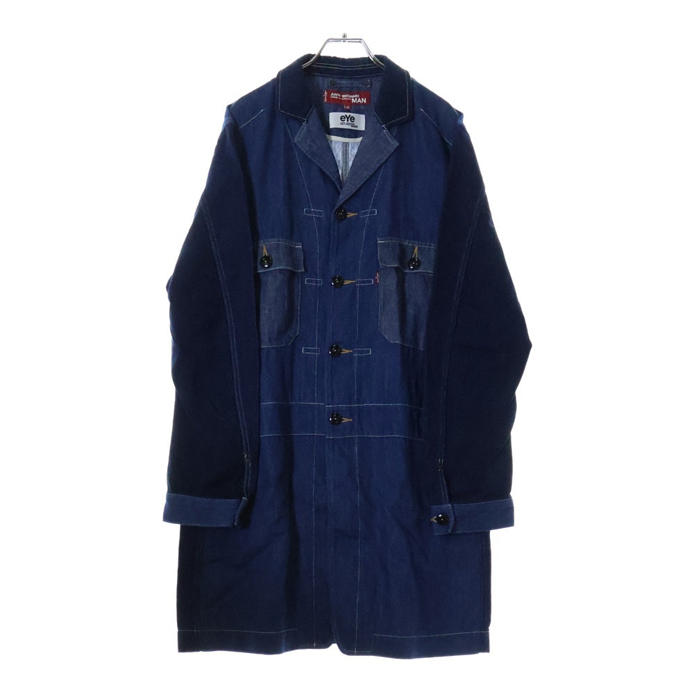 COMME des GARCONS JUNYA WATANABE MAN(コムデギャルソンジュンヤワタナベマン) 20SS ×Levi's AD2019 リーバイス 異素材切り替え マルチポケット デニムジャケット コート インディゴ WE-C901