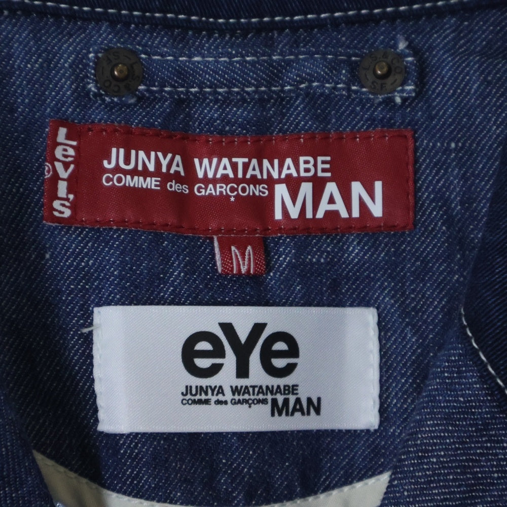 COMME des GARCONS JUNYA WATANABE MAN(コムデギャルソンジュンヤワタナベマン) 20SS ×Levi's AD2019 リーバイス 異素材切り替え マルチポケット デニムジャケット コート インディゴ WE-C901