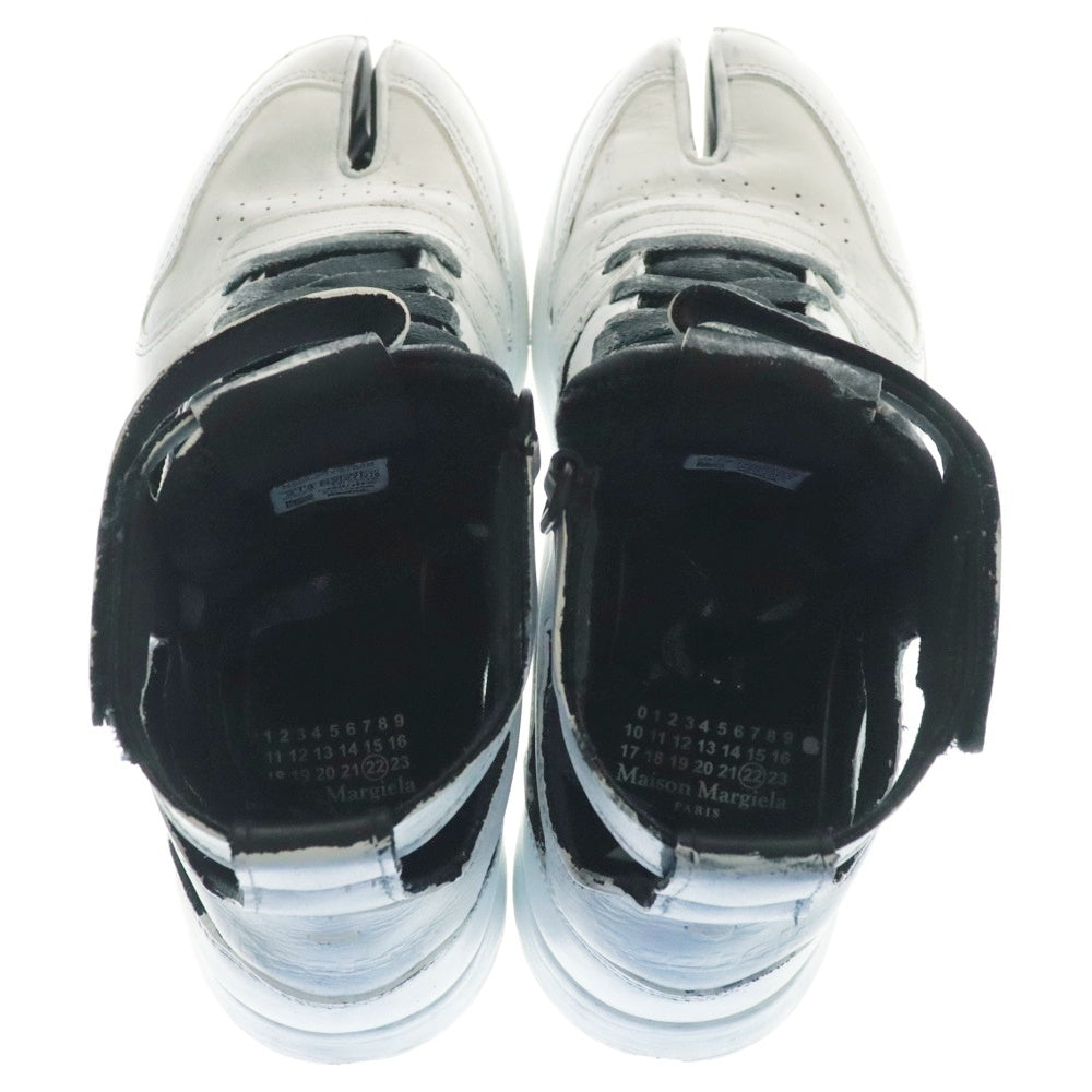 Maison Margiela 22(メゾンマルジェラ) ×Reebok PROJECT 0 CL GL Tabi リーボック プロジェクト0 タビ 足袋 ペンキペイント ハイカット スニーカー ブラック/ホワイト US9/27cm S37WS0569 GX5416