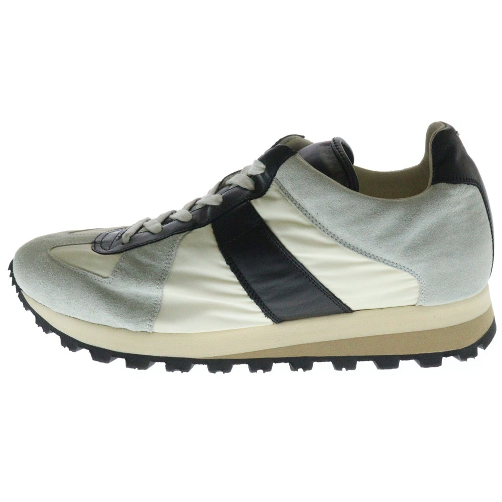 Maison Margiela 22(メゾンマルジェラ) 17SS Retro Runner レトロ ランナー スウェード コンビレザー ナイロン レースアップ ローカットスニーカー シューズ ホワイト/ブラック S57WS0126