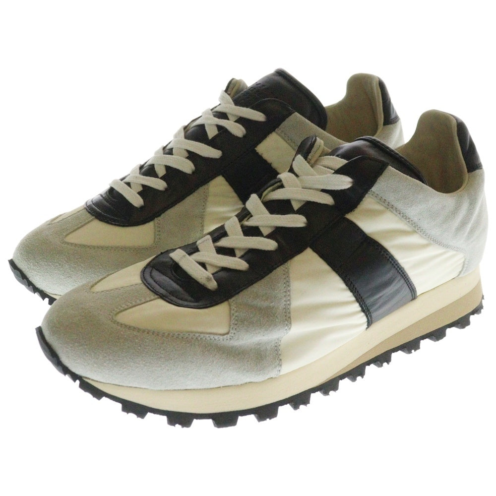 Maison Margiela 22(メゾンマルジェラ) 17SS Retro Runner レトロ ランナー スウェード コンビレザー ナイロン レースアップ ローカットスニーカー シューズ ホワイト/ブラック S57WS0126