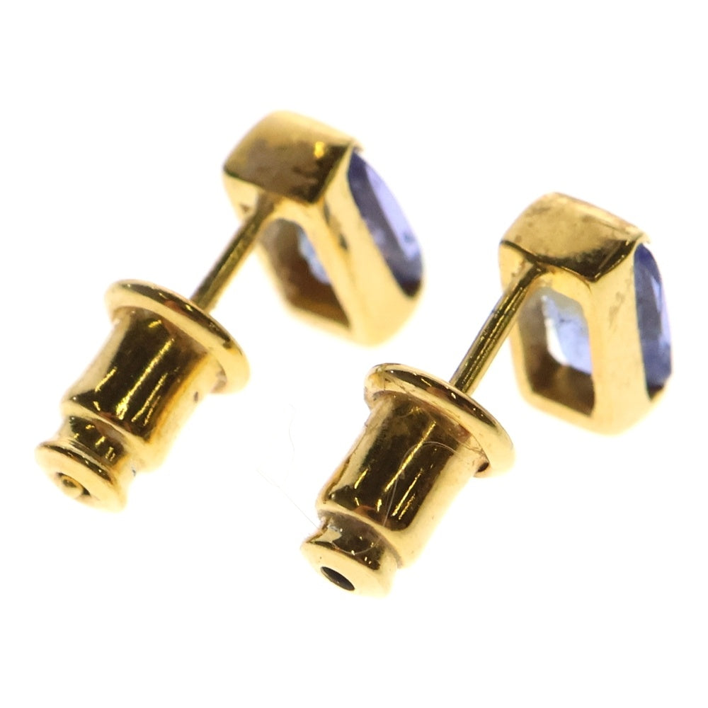 NO BRAND(ノーブランド) 925 紫石ピアス 1.4g 〇