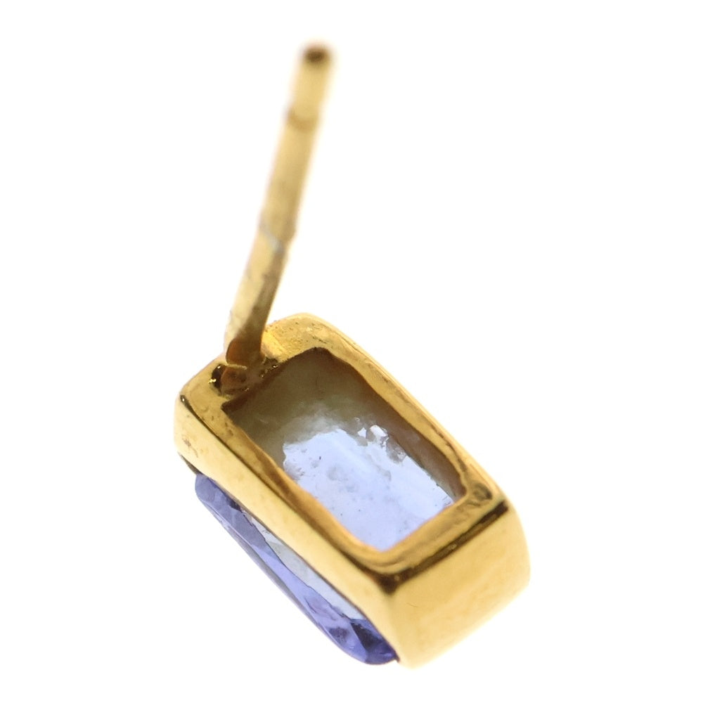 NO BRAND(ノーブランド) 925 紫石ピアス 1.4g 〇