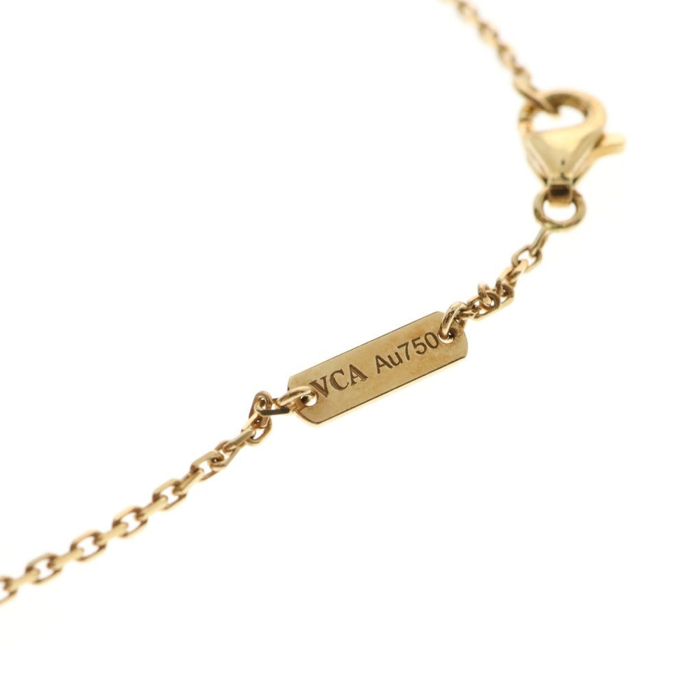 Van Cleef & Arpels(ヴァンクリーフアンドアーペル) ヴィンテージアルハンブラ カーネリアン ネックレス Au750 K18 PG ピンクゴールド