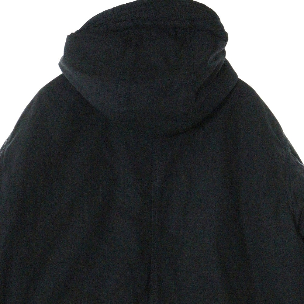 DENIM & SUPPLY RALPH LAUREN(デニム アンド サプライ ラルフローレン) ミリタリー コットン フーデッド ジップアップ 中綿ジャケット ブラック