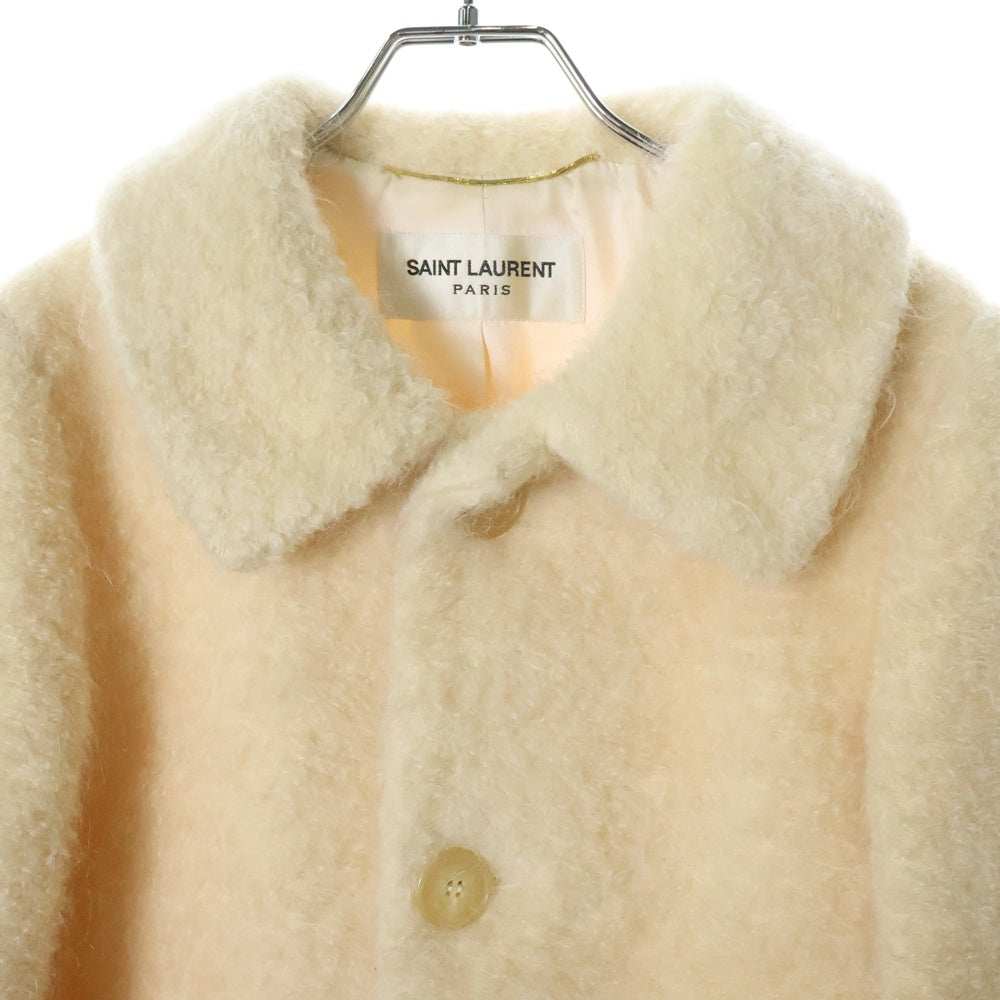 SAINT LAURENT PARIS(サンローランパリ) 15AW モヘヤウール ボア ジャケット コート アイボリー 395405 Y200I