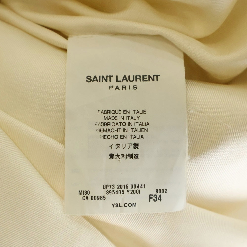 SAINT LAURENT PARIS(サンローランパリ) 15AW モヘヤウール ボア ジャケット コート アイボリー 395405 Y200I