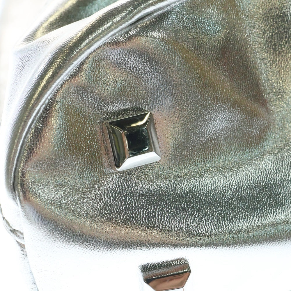 MM6 Maison Margiela(エムエムシックスメゾンマルジェラ) 20AW ジャパニーズ ナノ フェイクレザー 2WAY ハンド ショルダーバッグ シルバー S41WD0040 P3630