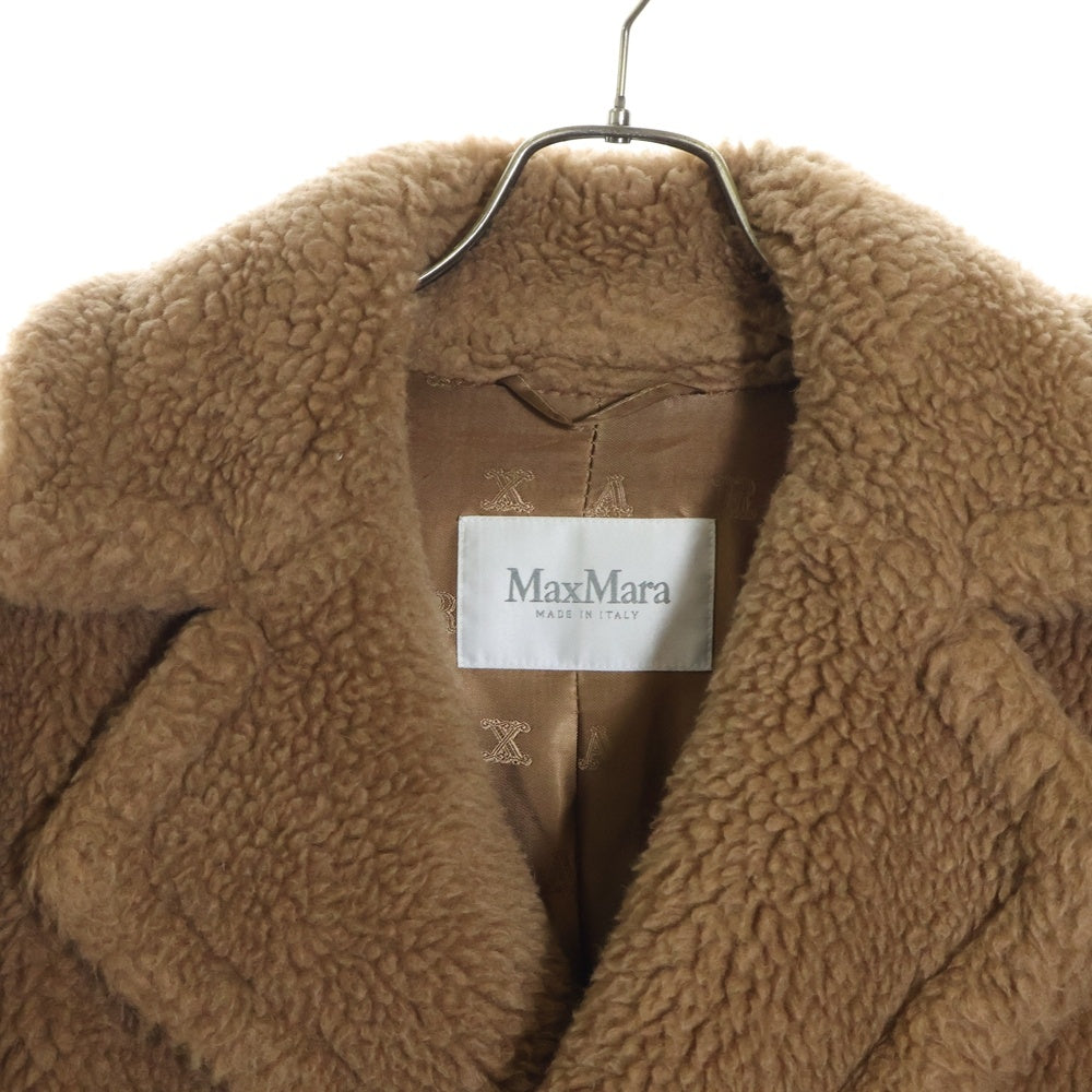 Max Mara(マックスマーラ) テディベア キャメルウール シルク ボア ショート クロップドジャケット コート ブラウン レディース 108606236