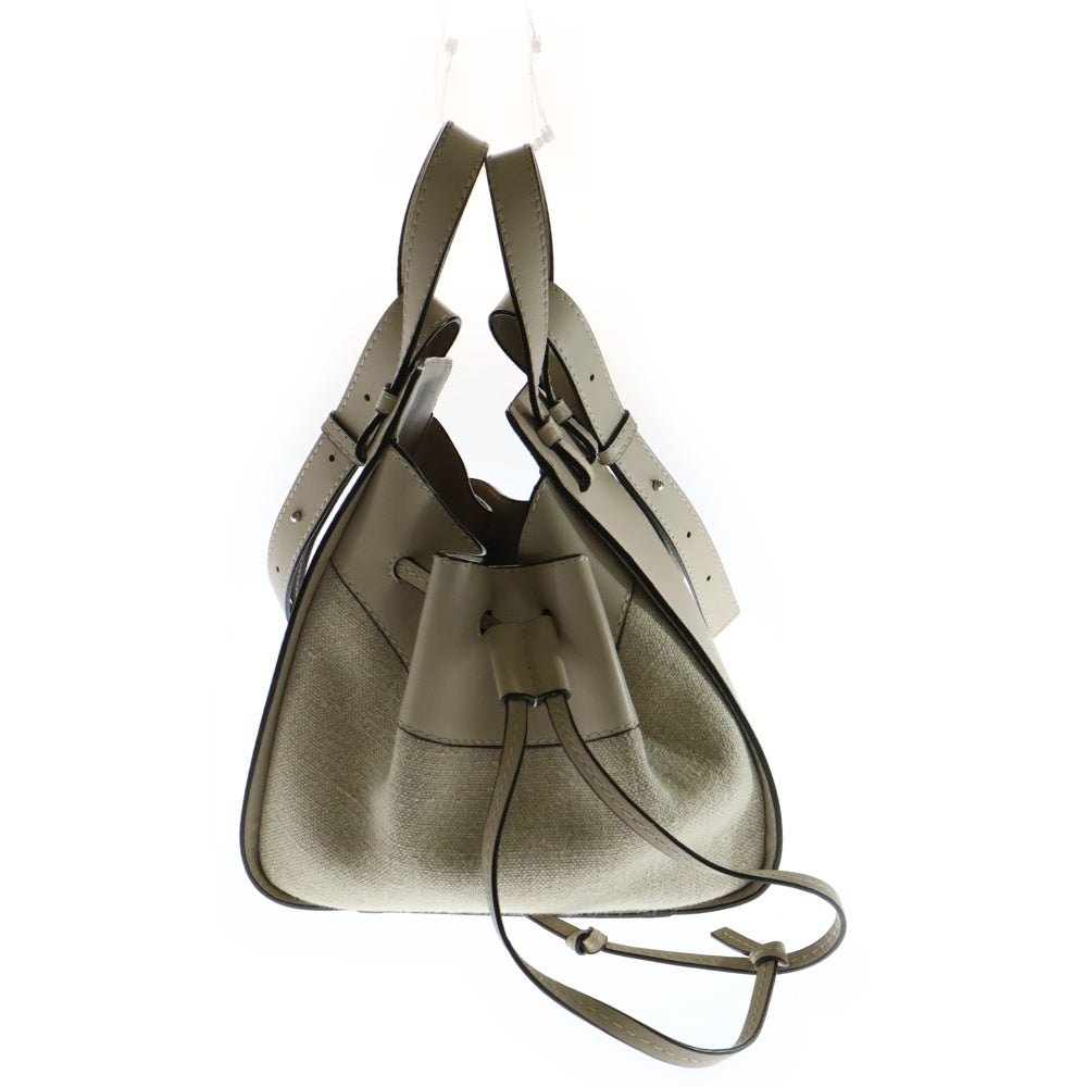 LOEWE(ロエベ) ハンモック スモール ハンドバッグ ミニバッグ シルバー金具 ベージュ