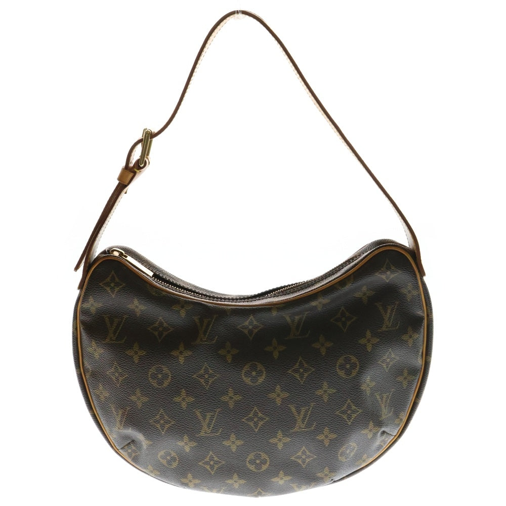 LOUIS VUITTON(ルイヴィトン) モノグラム クロワッサンMM ワンショルダーバッグ ハンドバッグ ブラウン ゴールド金具 レザー×PVC M51512