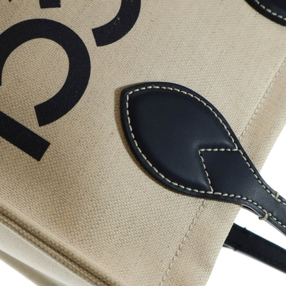 GUCCI(グッチ) プリント 2WAYバッグ ショルダーバッグ ハンドバッグ ミニトートバッグ ネイビー×アイボリー キャンバス×レザー シルバー金具 772144