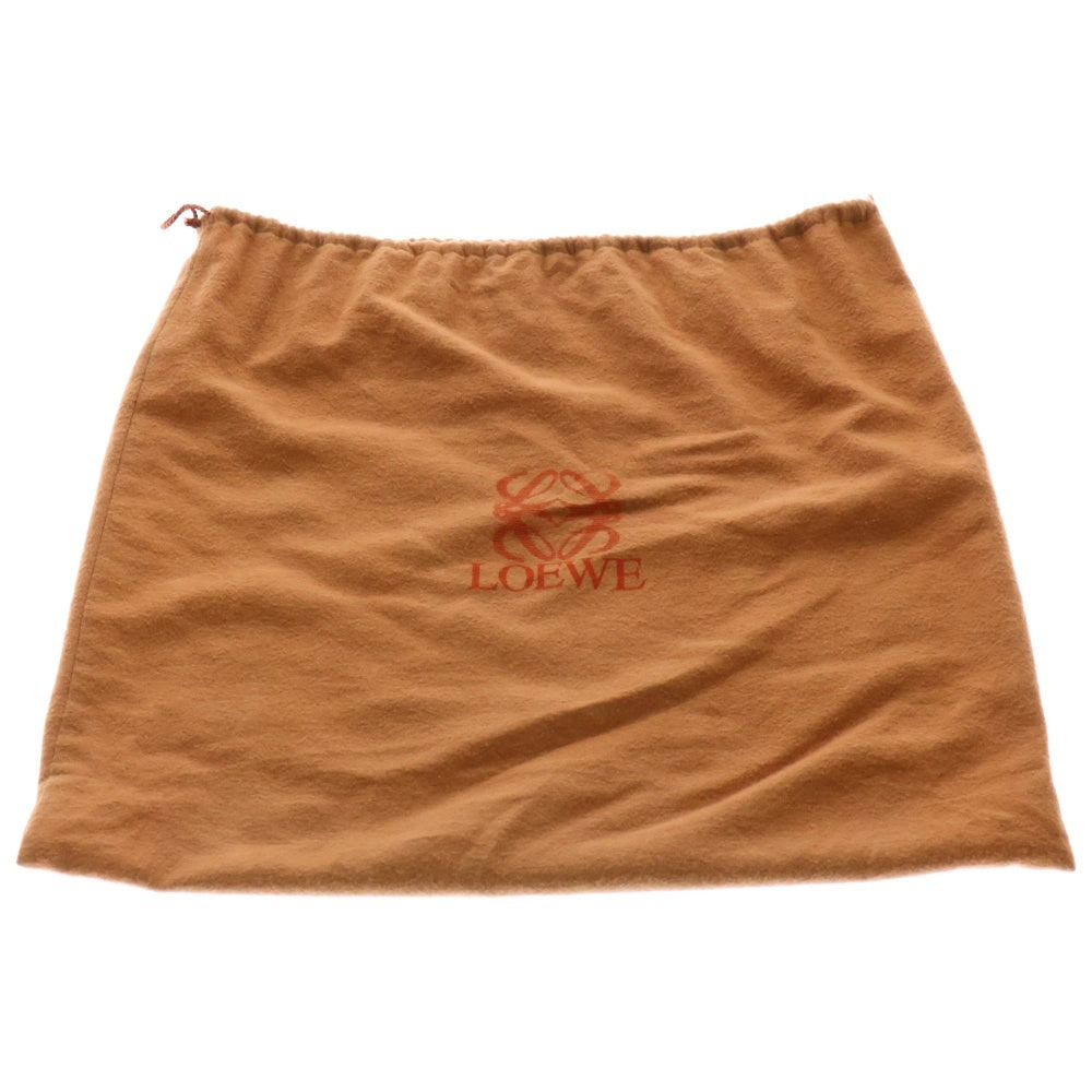LOEWE(ロエベ) バルセロナ レザー フラップ ショルダーバッグ ゴールド金具 ブラック