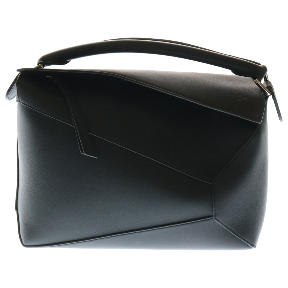 LOEWE(ロエベ) パズルバッグ ミディアム 黒 レザー ハンドバッグ