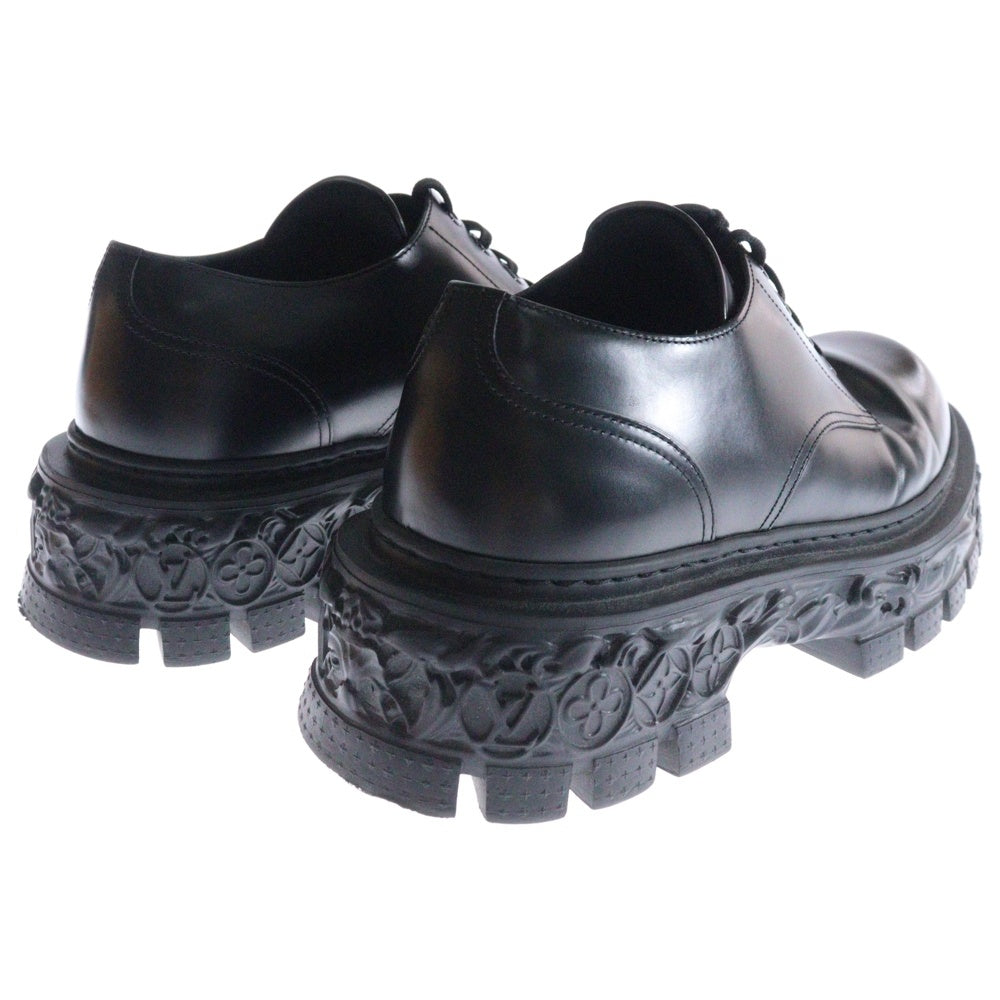 LOUIS VUITTON(ルイヴィトン) 22AW LV BAROQUE LINE バロックライン ロゴエンボスソール レザーシューズ ブーツ ブラック 1AAZ4W
