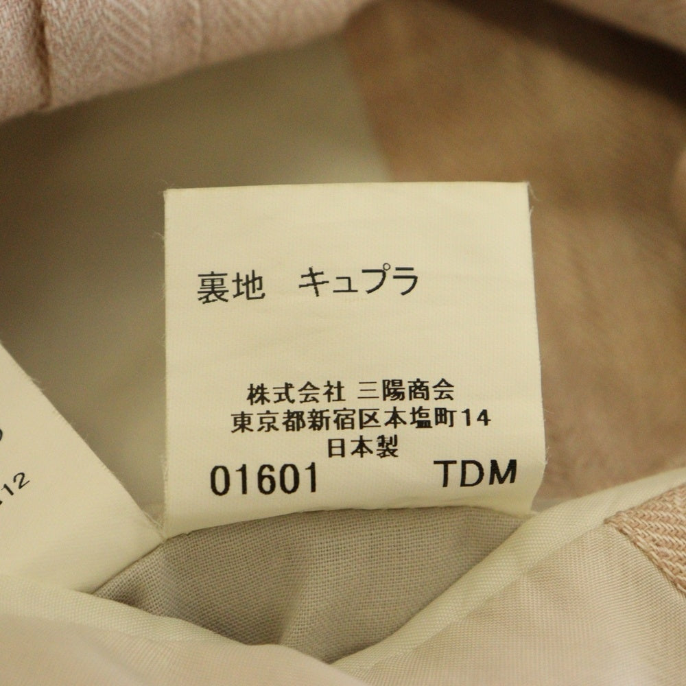 BURBERRY LONDON(バーバリーロンドン) リネン 3B ノッチドラペル シングル テーラードジャケット ピンク