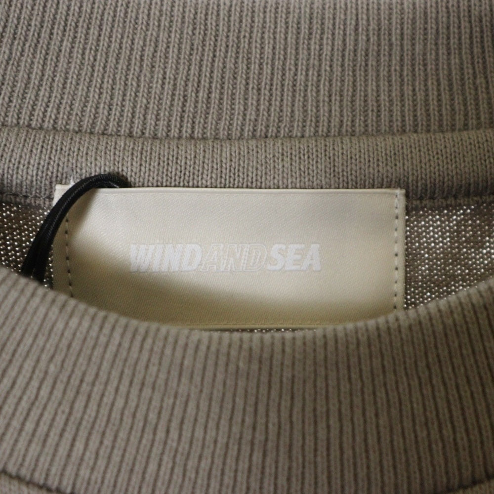 WIND AND SEA(ウィンダンシー) ロゴプリント 半袖Tシャツ カットソー ベージュ WDS-O-SIGT-25-Q4-CS-01