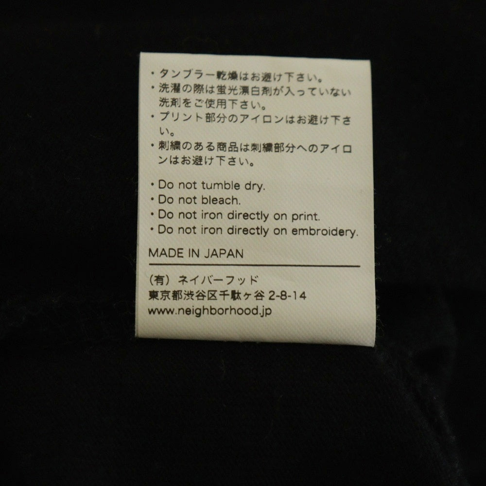 NEIGHBORHOOD(ネイバーフッド) バックロゴプリント 半袖Tシャツ カットソー ブラック
