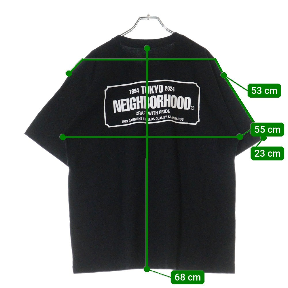 NEIGHBORHOOD(ネイバーフッド) バックロゴプリント 半袖Tシャツ カットソー ブラック