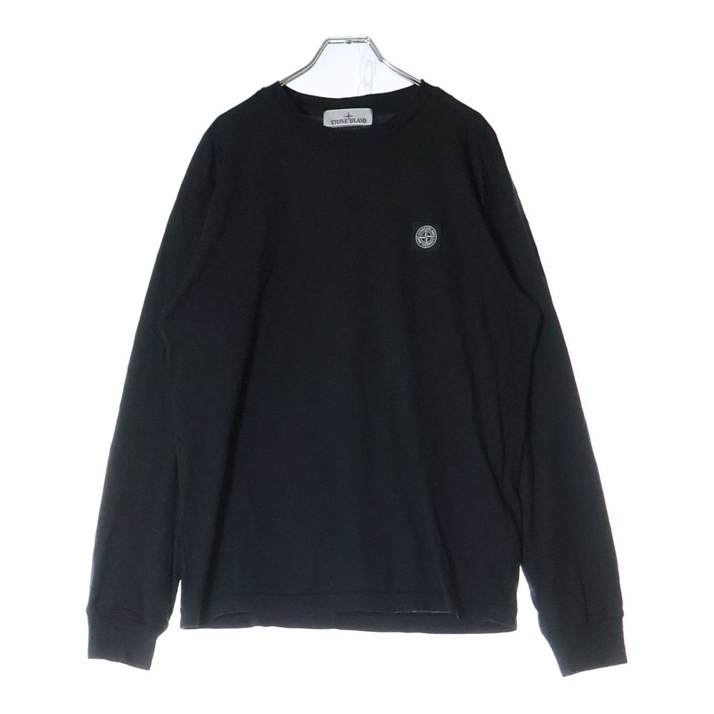 STONE ISLAND(ストーンアイランド) LOGO PATCH LONG SLEEVE ロゴパッチ ワッペン ロングスリーブ 長袖Tシャツ カットソー ブラック 81152273