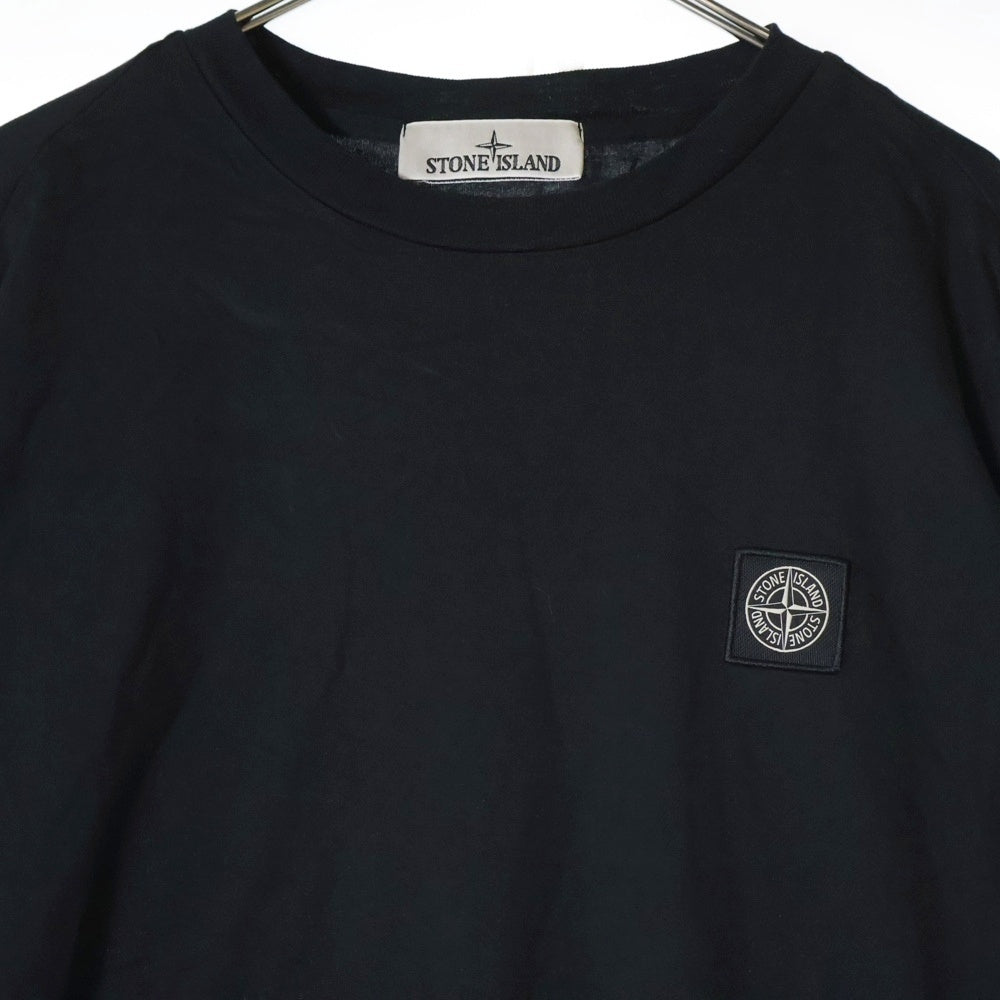 STONE ISLAND(ストーンアイランド) LOGO PATCH LONG SLEEVE ロゴパッチ ワッペン ロングスリーブ 長袖Tシャツ カットソー ブラック 81152273