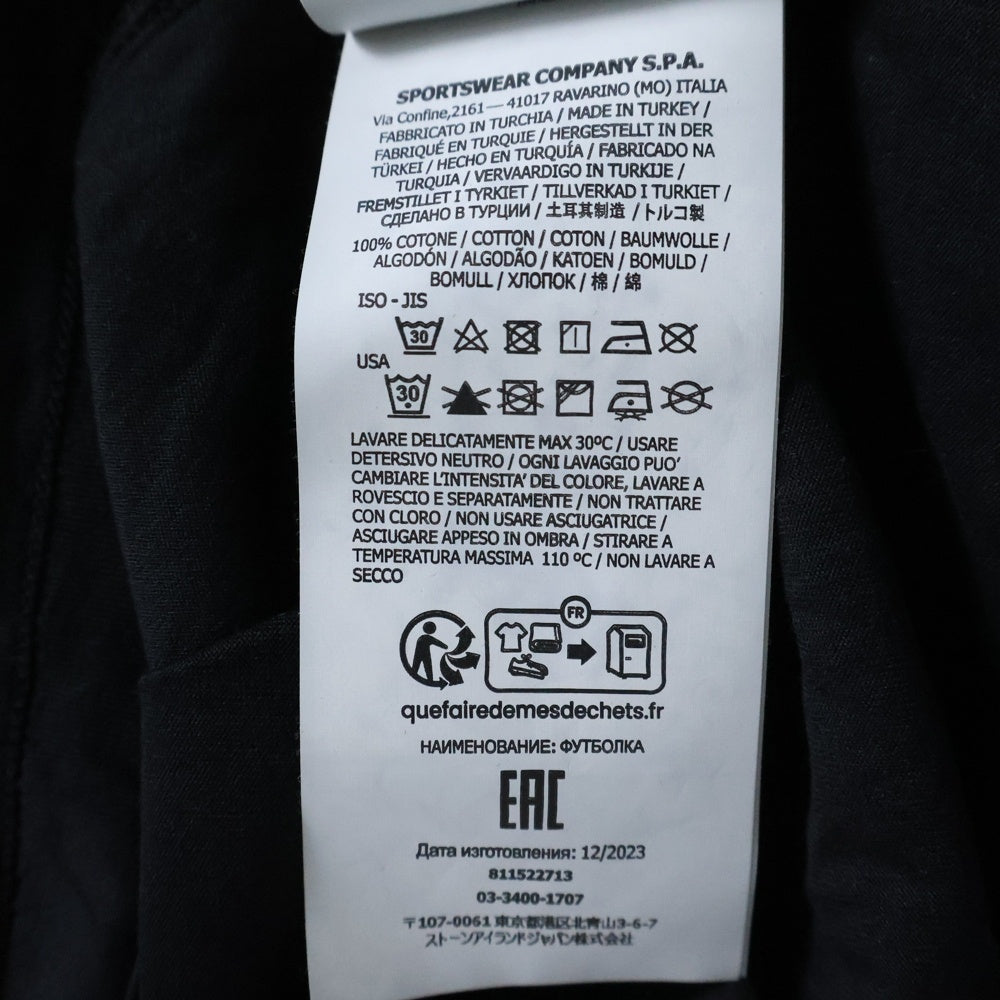STONE ISLAND(ストーンアイランド) LOGO PATCH LONG SLEEVE ロゴパッチ ワッペン ロングスリーブ 長袖Tシャツ カットソー ブラック 81152273