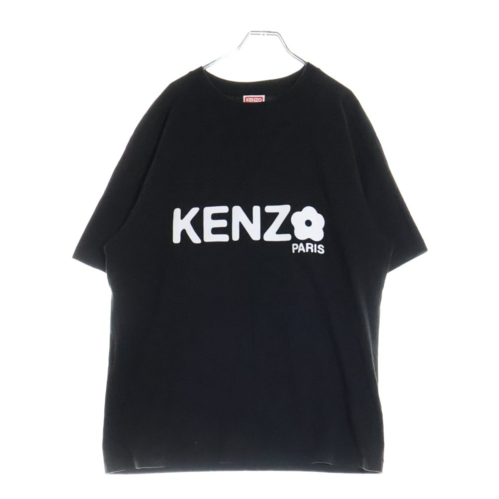 KENZO(ケンゾー) BOKE FLOWER ボケ フラワー ロゴプリント クルーネック 半袖Tシャツ カットソー ブラック FD55TS4094SG