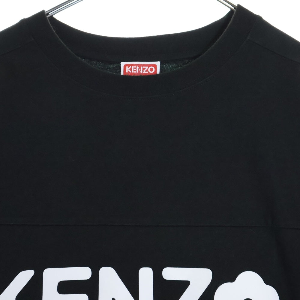 KENZO(ケンゾー) BOKE FLOWER ボケ フラワー ロゴプリント クルーネック 半袖Tシャツ カットソー ブラック FD55TS4094SG