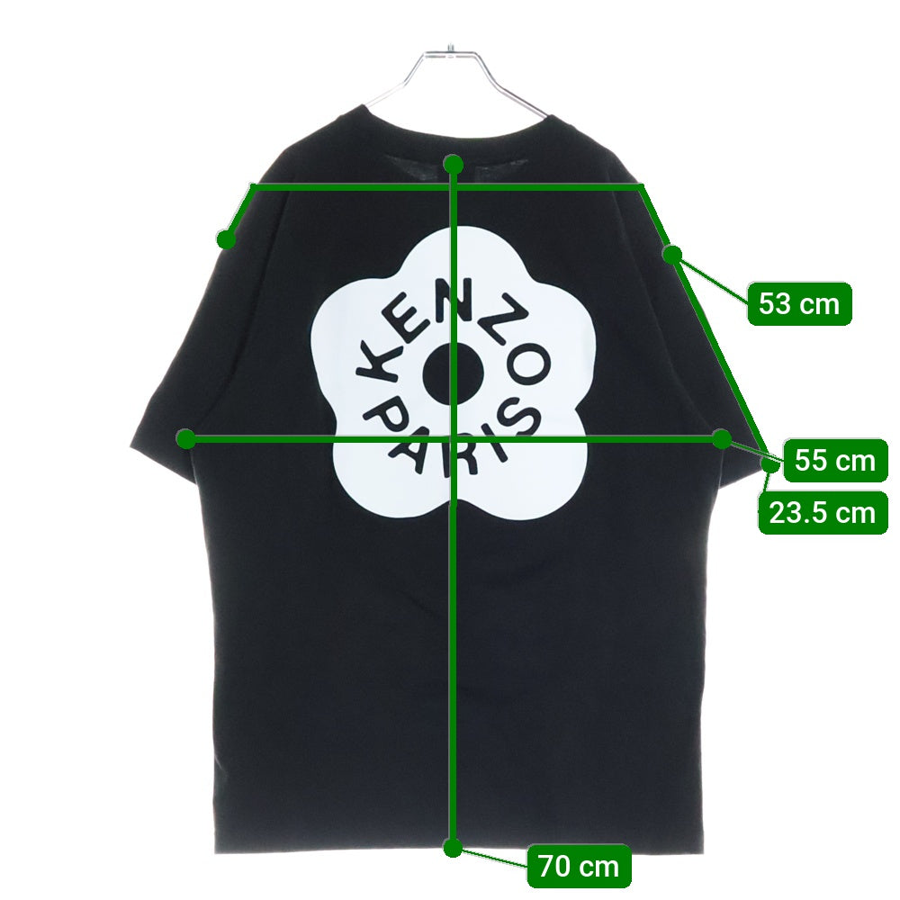 KENZO(ケンゾー) BOKE FLOWER ボケ フラワー ロゴプリント クルーネック 半袖Tシャツ カットソー ブラック FD55TS4094SG