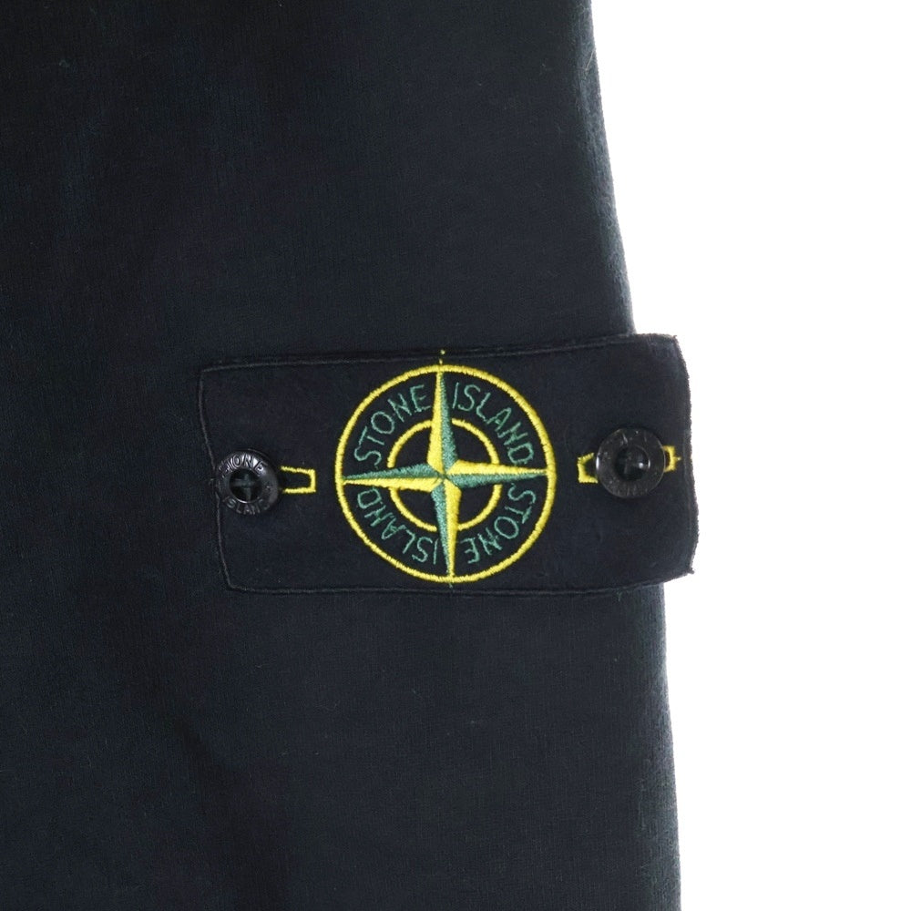 STONE ISLAND(ストーンアイランド) ワッペンロゴ ブラッシュド スウェット トラック ジョガーパンツ ブラック 811560920