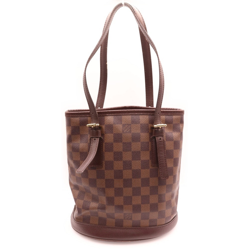 LOUIS VUITTON(ルイヴィトン) ダミエ マレ ブラウン PVC ハンドバッグ トートバッグ ポーチ付 M42240