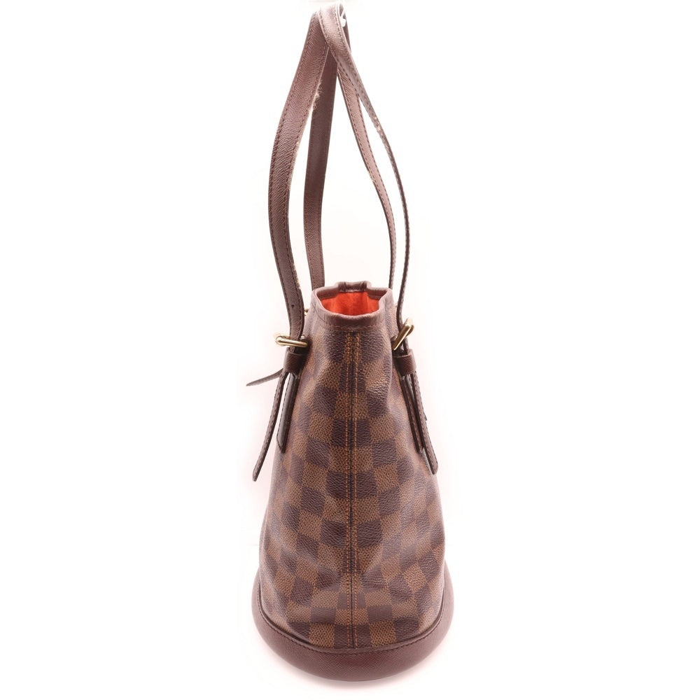 LOUIS VUITTON(ルイヴィトン) ダミエ マレ ブラウン PVC ハンドバッグ トートバッグ ポーチ付 M42240