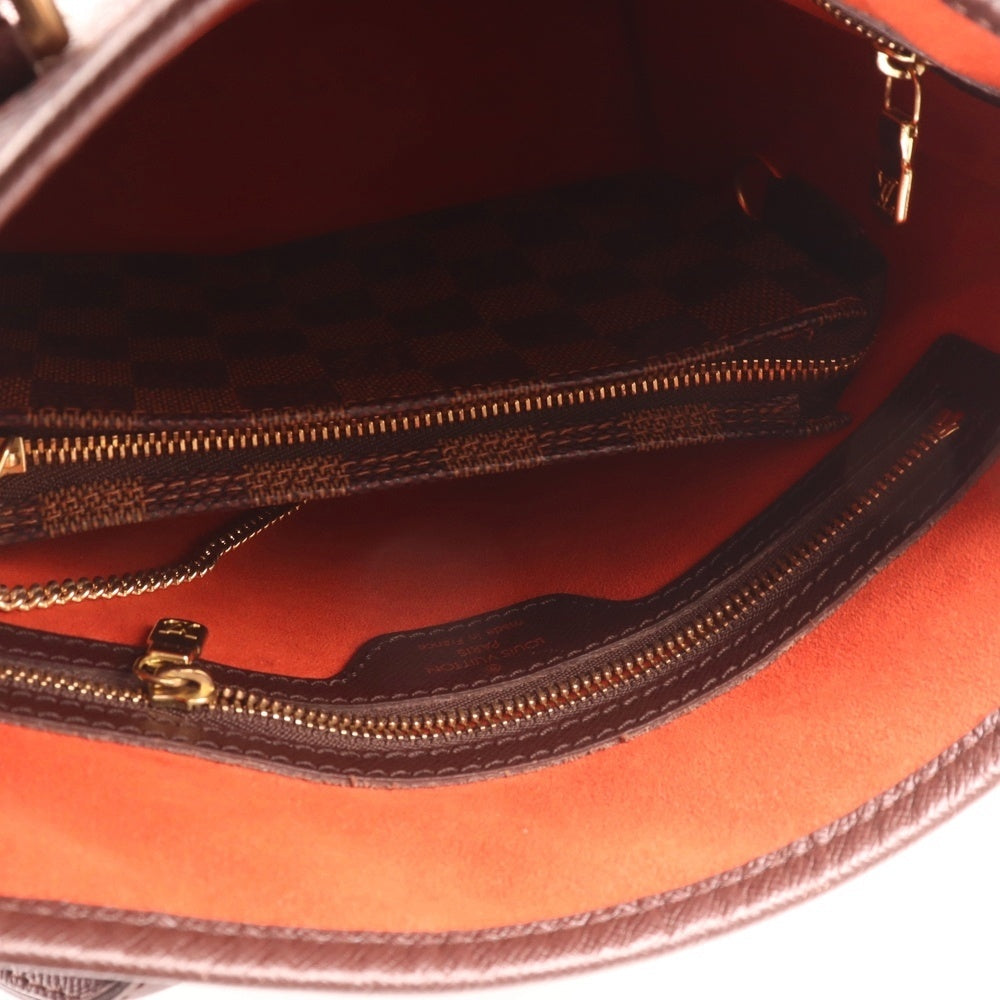 LOUIS VUITTON(ルイヴィトン) ダミエ マレ ブラウン PVC ハンドバッグ トートバッグ ポーチ付 M42240