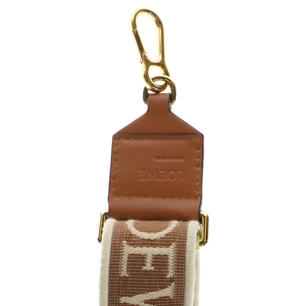 LOEWE(ロエベ) ジャガードショルダーストラップ アナグラム ブラウン ゴールド金具 バッグ