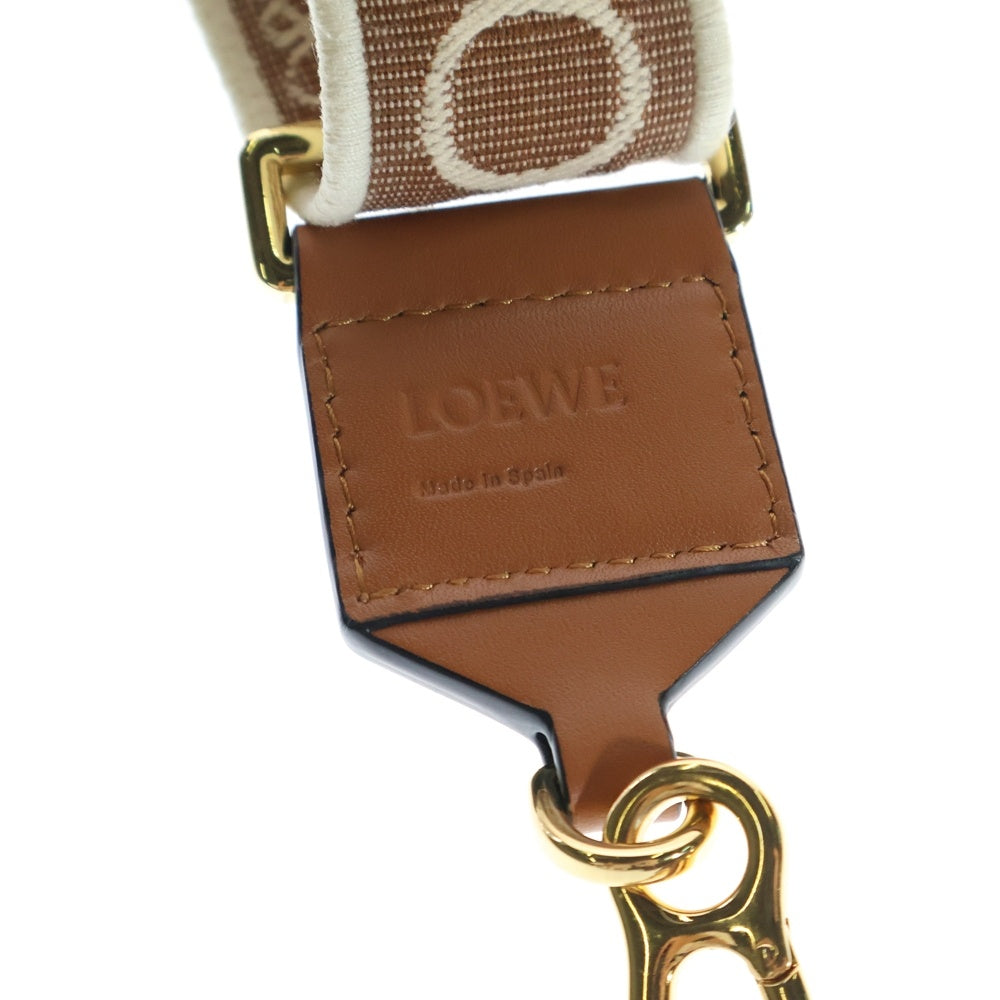 LOEWE(ロエベ) ジャガードショルダーストラップ アナグラム ブラウン ゴールド金具 バッグ