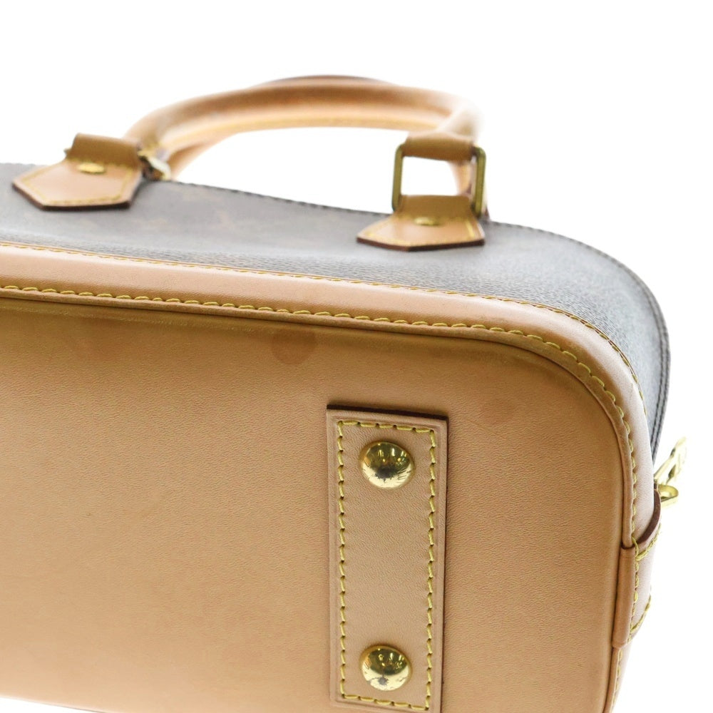 LOUIS VUITTON(ルイヴィトン) アルマBB モノグラム PVC レザー 2WAY ハンド ショルダーバッグ ゴールド金具 ブラウン M53152