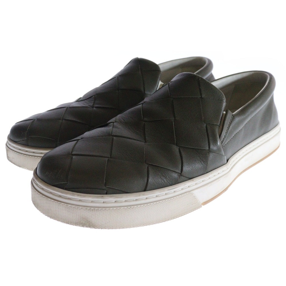 BOTTEGA VENETA(ボッテガヴェネタ) Speedster Calf Slip-on Shoes 608751 スピードスター カーフ スリッポンシューズ カーキ ローカットシューズ #42