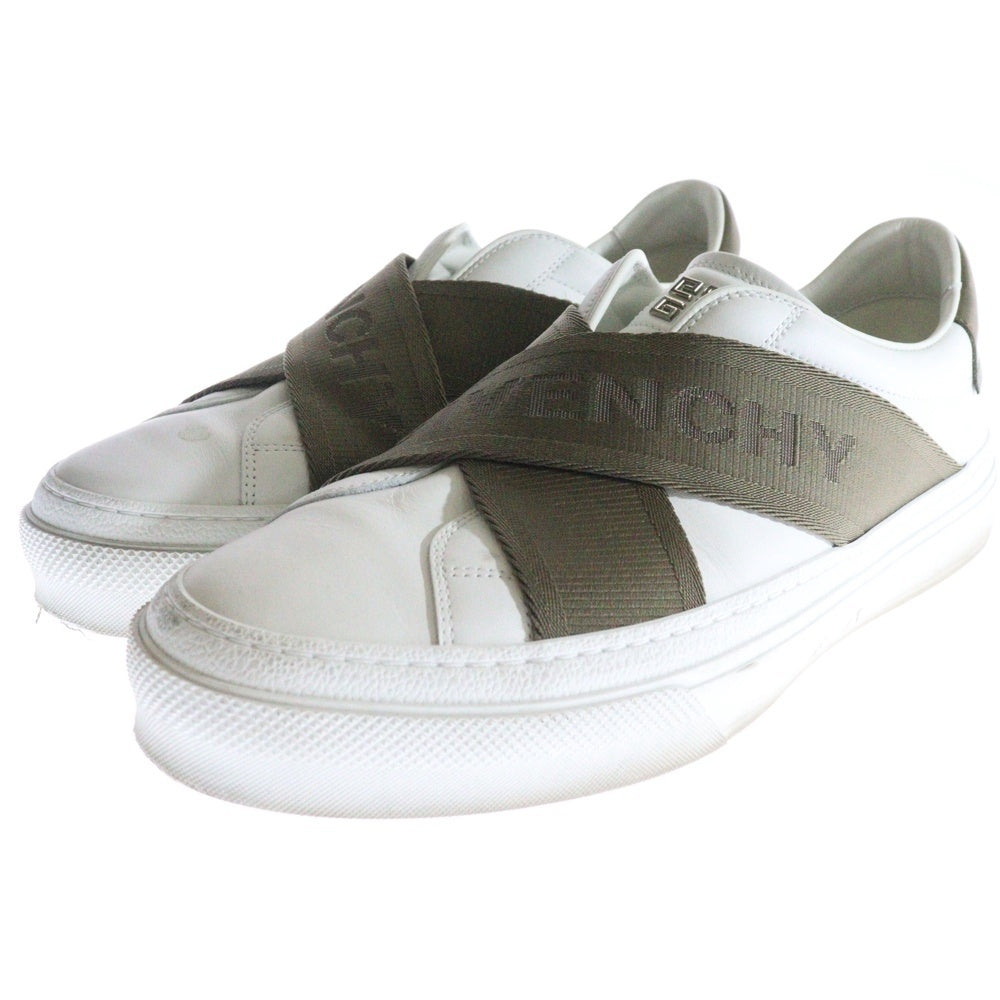 GIVENCHY(ジバンシィ) シティスポーツ ローカットスニーカー シューズ ホワイト×カーキ #42 メンズ