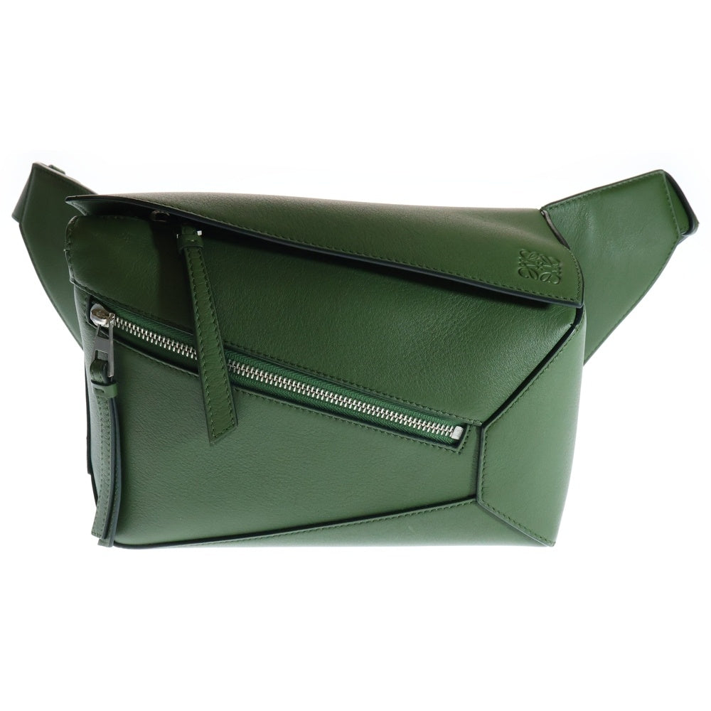 LOEWE(ロエベ) パズル バムバッグ スモール グリーン レザー ショルダーバッグ