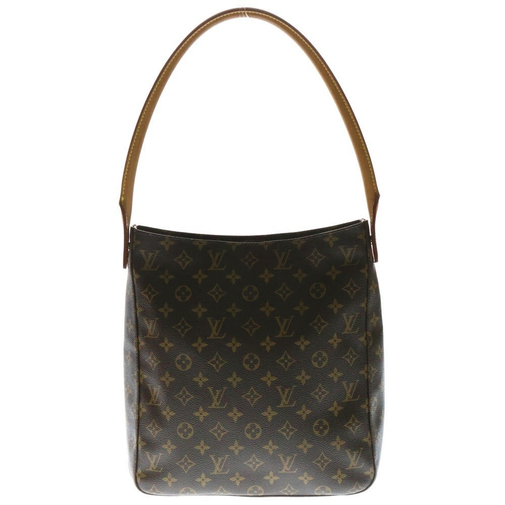 LOUIS VUITTON(ルイヴィトン) モノグラム ルーピングGM ハンドバッグ ワンショルダーバッグ ブラウン ゴールド金具 レザー×PVC M51145