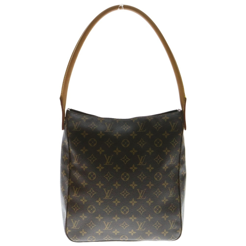 LOUIS VUITTON(ルイヴィトン) モノグラム ルーピングGM ハンドバッグ ワンショルダーバッグ ブラウン ゴールド金具 レザー×PVC M51145