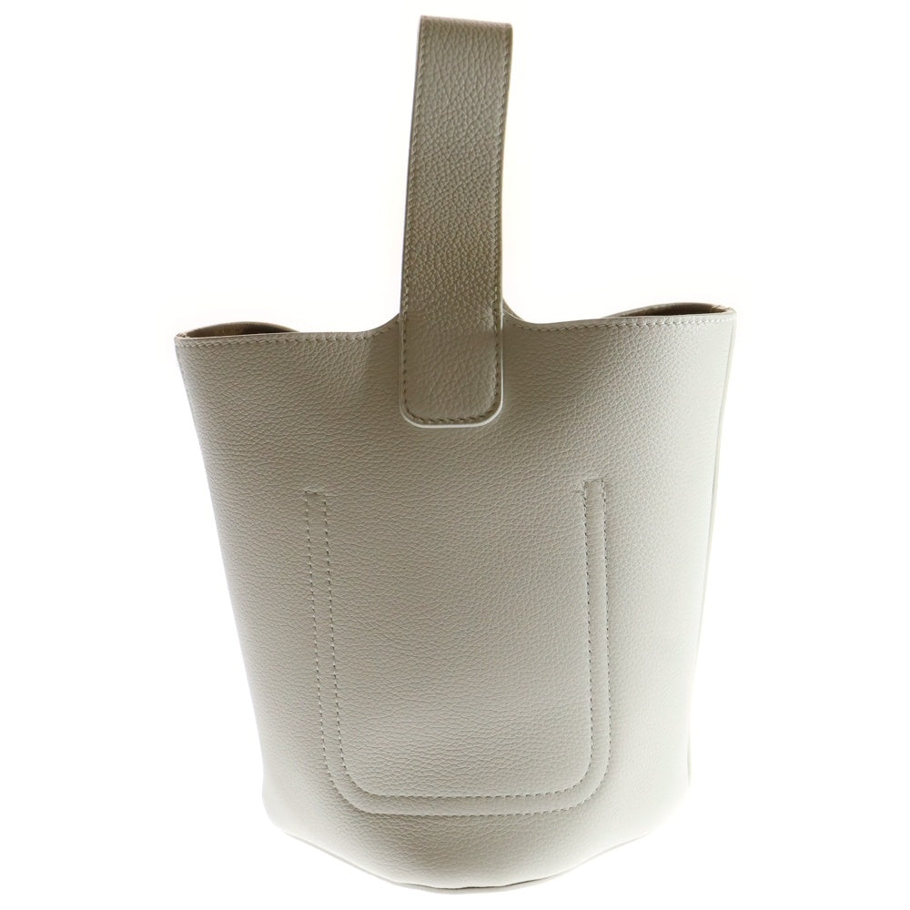LOEWE(ロエベ) バケットバッグ ミニ ホワイト レザー 2WAY ハンドバッグ ショルダーバッグ