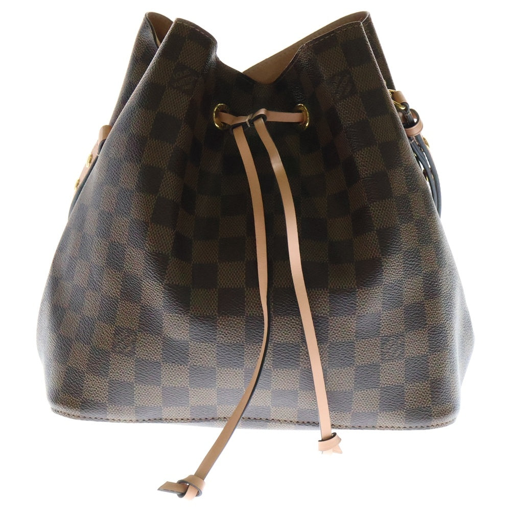 LOUIS VUITTON(ルイヴィトン) ダミエ ネオノエ 2WAYバッグ ハンドバッグ ショルダーバッグ 巾着バッグ ブラウン×ピンク ゴールド金具 N40198