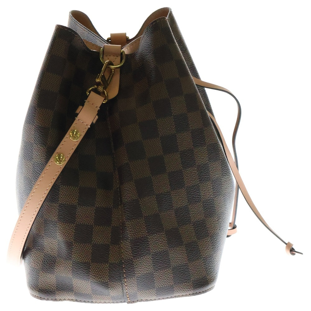 LOUIS VUITTON(ルイヴィトン) ダミエ ネオノエ 2WAYバッグ ハンドバッグ ショルダーバッグ 巾着バッグ ブラウン×ピンク ゴールド金具 N40198
