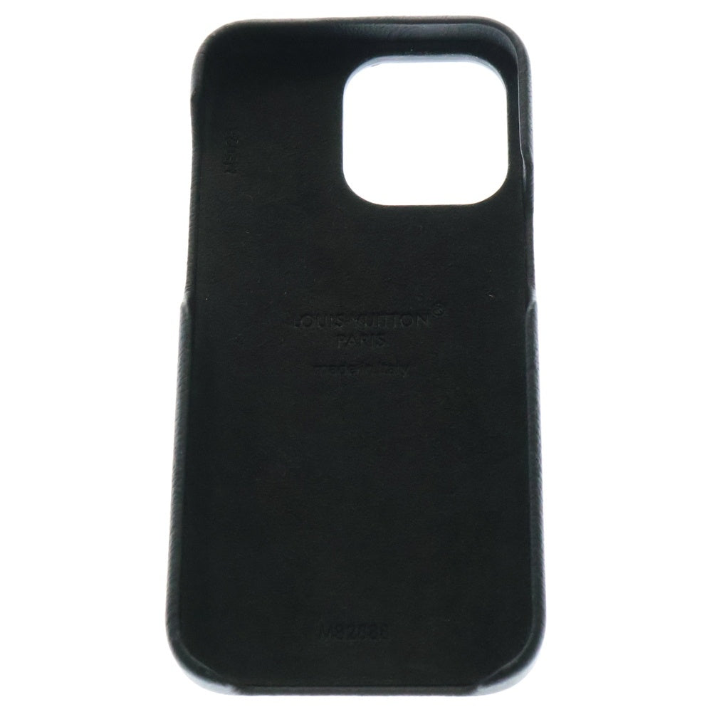 LOUIS VUITTON(ルイヴィトン) モノグラム バンパー IPHONE 15PRO MAX アイフォンケース 携帯 カバー ブラック×ブラウン レザー M82888